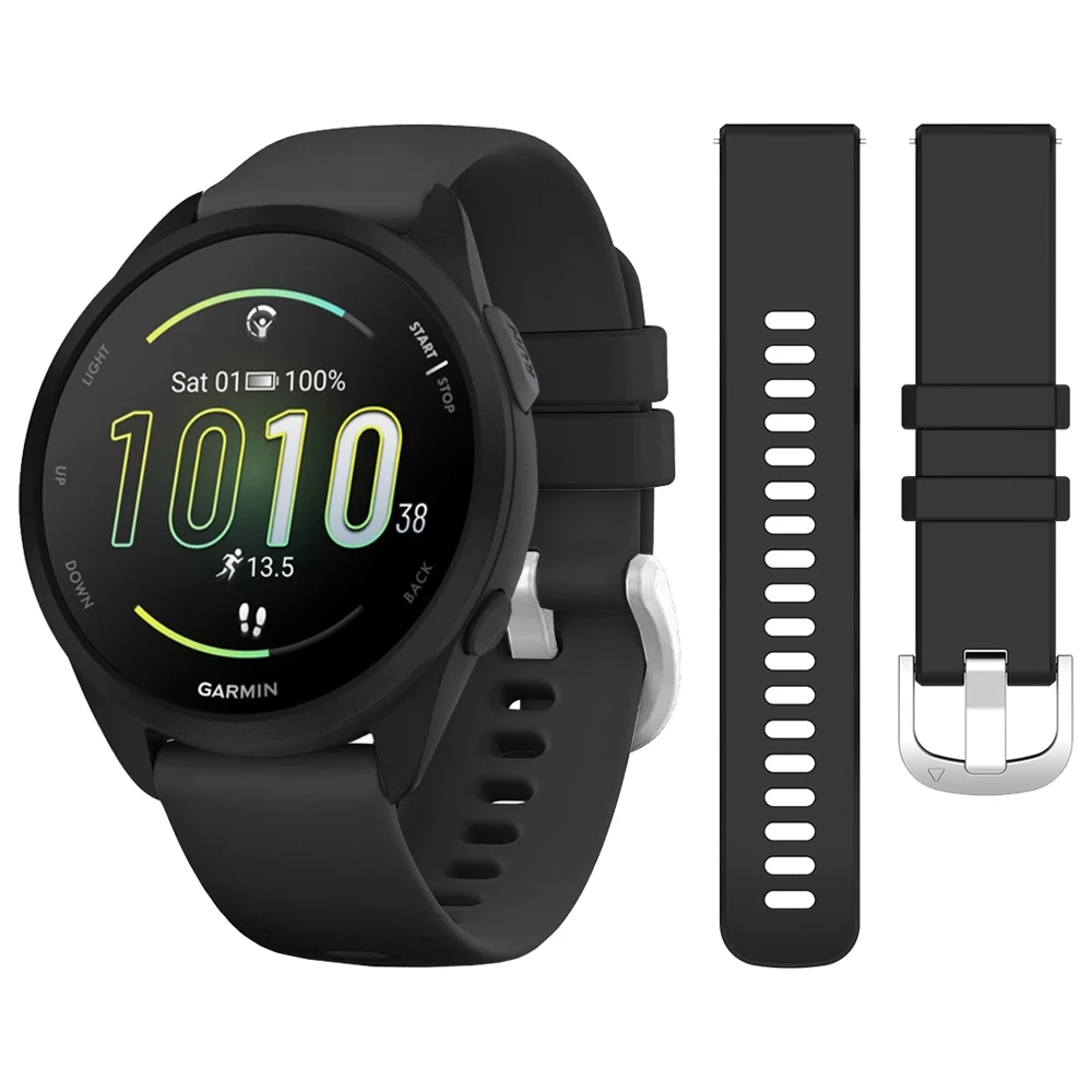 Quick Release 20mm 22mm Silicone Band For Garmin Vivoactive 5 4 / Forerunner 165 Music 265 255 245 645 55/Venu 3 Strap Bracelet