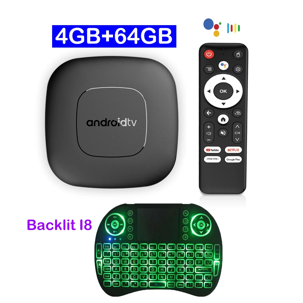 Smart TV Box 8GB 128GB Android 16 ATV Allwinner H313 Google Assistent 8K Video 4k HDR10 Mediaspeler T1 Zeer Snelle Set Top Box