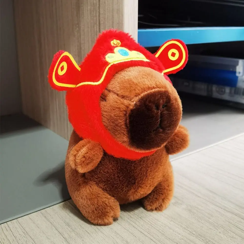 Multicolor simpatico giocattolo peluche capibara portachiavi simulazione ciondolo capibara Fluffty animale copricapo bambola capibara accessori morbidi