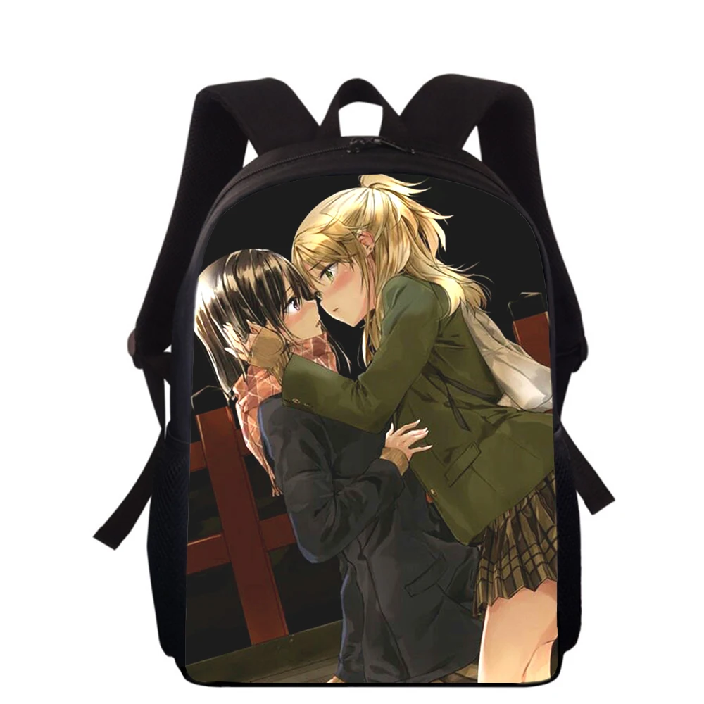 Mochila con estampado 3D de Anime lésbico Citrus para niños, mochilas escolares de primaria para niños y niñas, mochilas para libros escolares para estudiantes, 16"