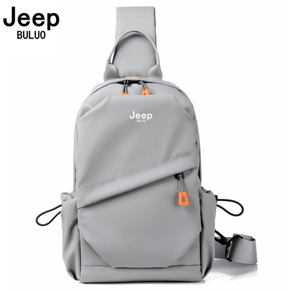 JEEP BULUO Brand New High Quality Men Chest Sling Bags Crossbody Shoulder Bag Travel Pack Male Fashion Hot New