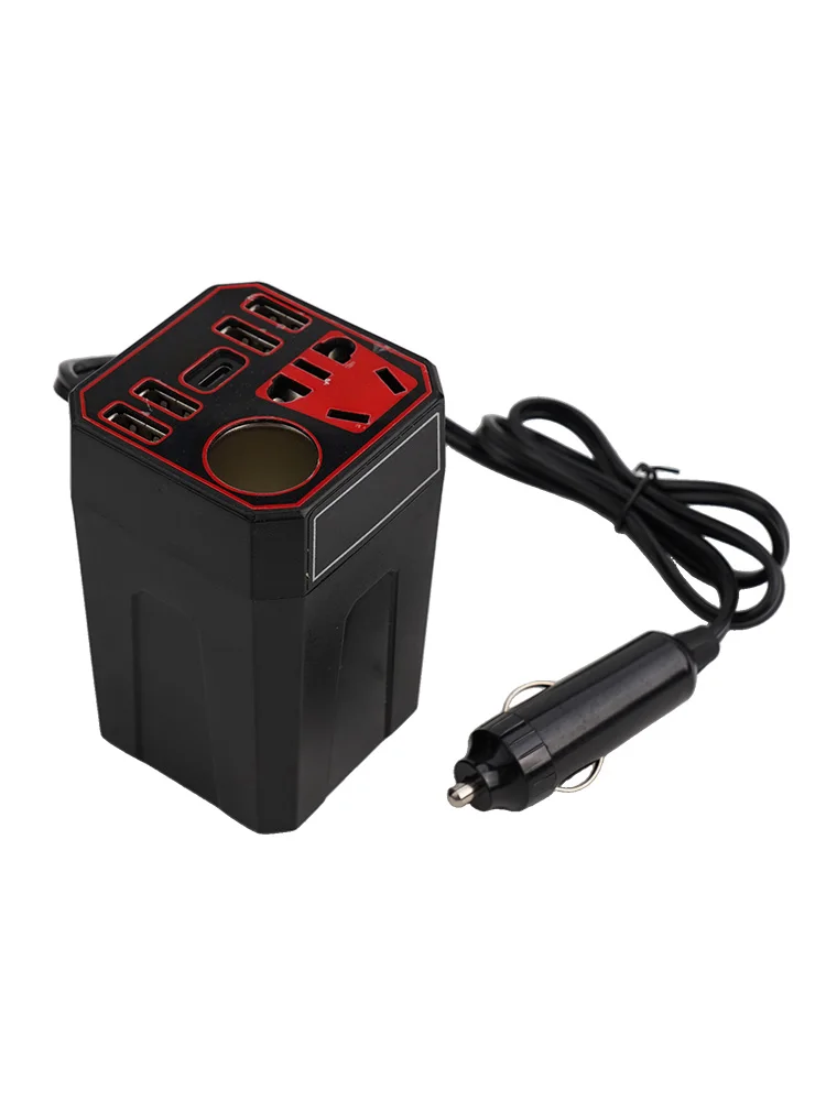 For Travel Car Power Inverter Chargeable On Multiple Devices High Universality Fitment Large Capacity Smart Automatic Power-off