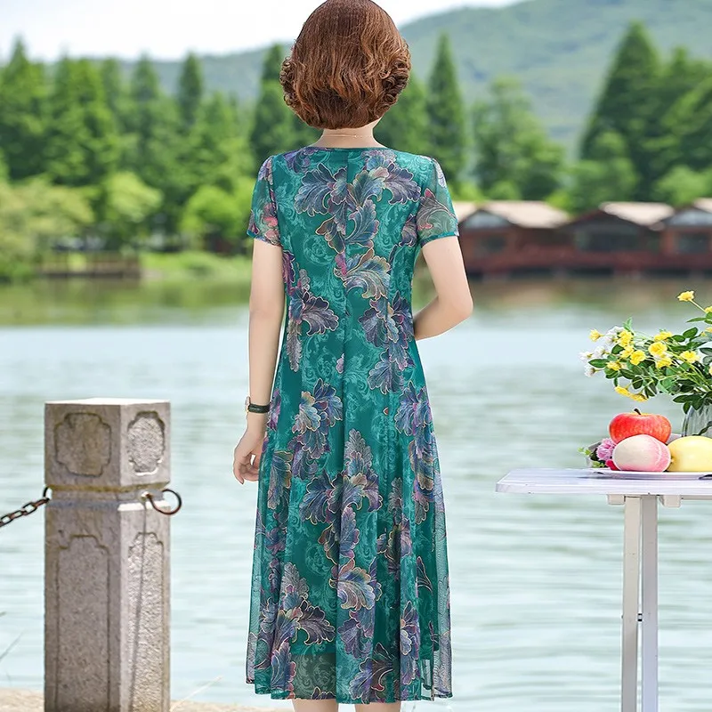 long sleeve dresses knee length Sheath Sheer Lace Neck Knee Length Mother of The Bride Dresses main image 1