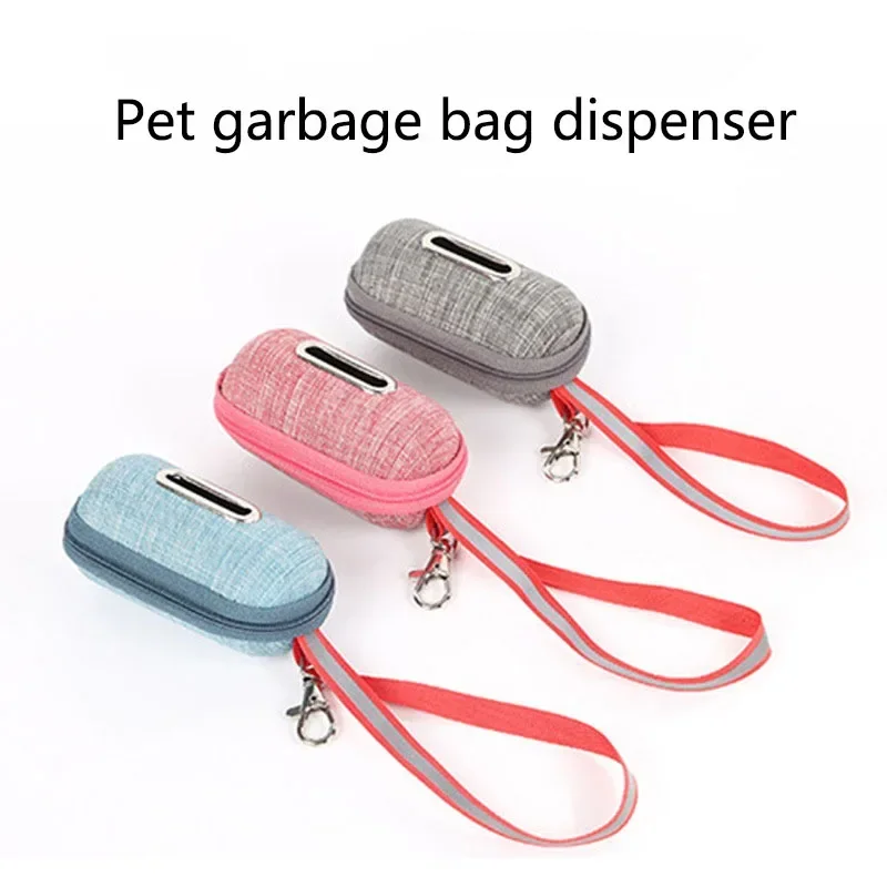 

Portable Pet Dog Poop Bag Dispenser Pick-Up Bags Holder With Rope Cleaning Waste Garbage Box Pet Poop Bag Storage Box