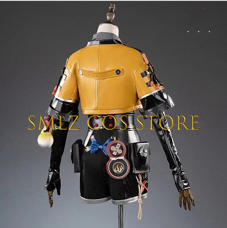 Игра Zenless Zone Zero ZZZ Ju fufu Костюм yixuan Желтая куртка Полный комплект Униформа Хвосты Парик Костюм Вечеринка Наряд для женщин