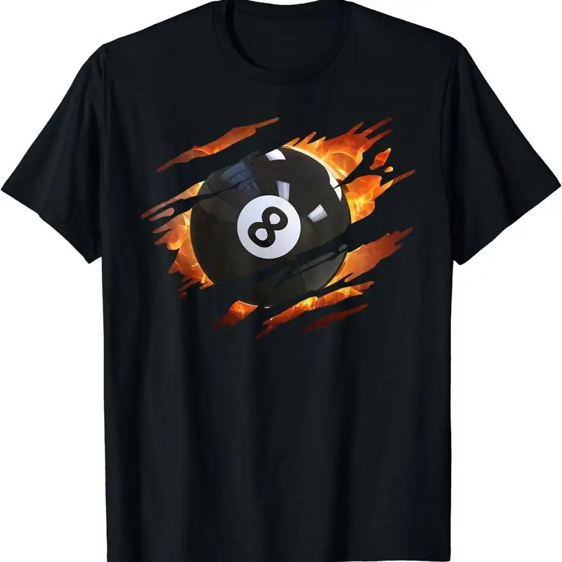 

Billiards T Shirt Men 8 Ball Pool League Size S 5XL