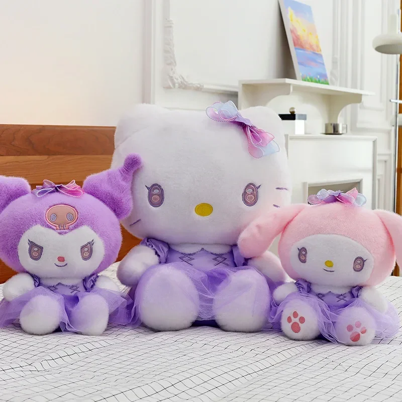 

50cm Sanrio Peluche Toy Melody Kuromi Stuffed Plush Hello Kitty Cinnamoroll Plushine Home Decor Plushie Toy Girl Birthday Gift