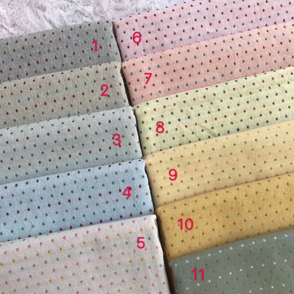 New 50*70cm DIY Japan Little Cloth group Yarn-dyed fabric,for sewing Handmade Patchwork Quilting , stripe dot Random