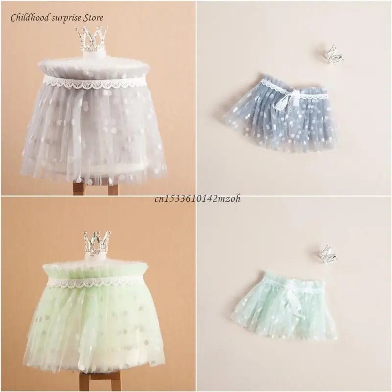 

2 Pcs Newborn Photography Props Short Skirts+Headwear Set Baby Infants Photo Clothing Headdress Dropship