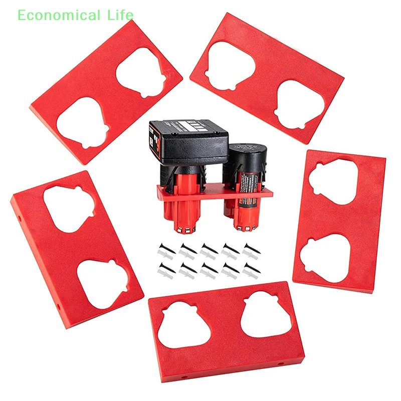 2/5 шт. держатель батареи для батареи 12 В настенное крепление держатель док-станции батареи настенный кронштейн стеллаж для инструментов