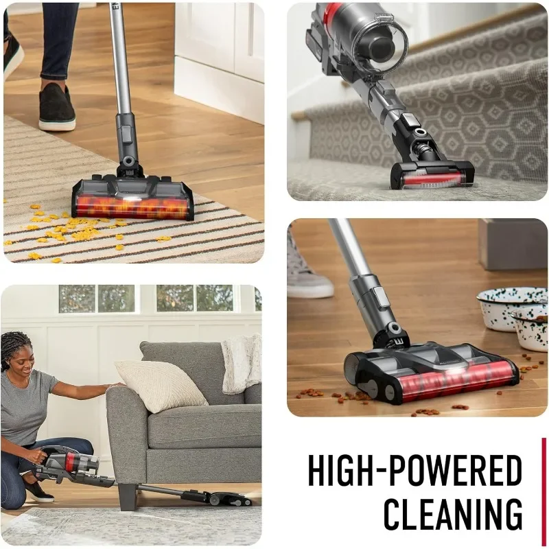 ONEPWR WindTunnel Emerge Pet Cordless Lightweight Stick Vacuum with All-Terrain Dual Brush Roll Nozzle, BH53602V, Silver