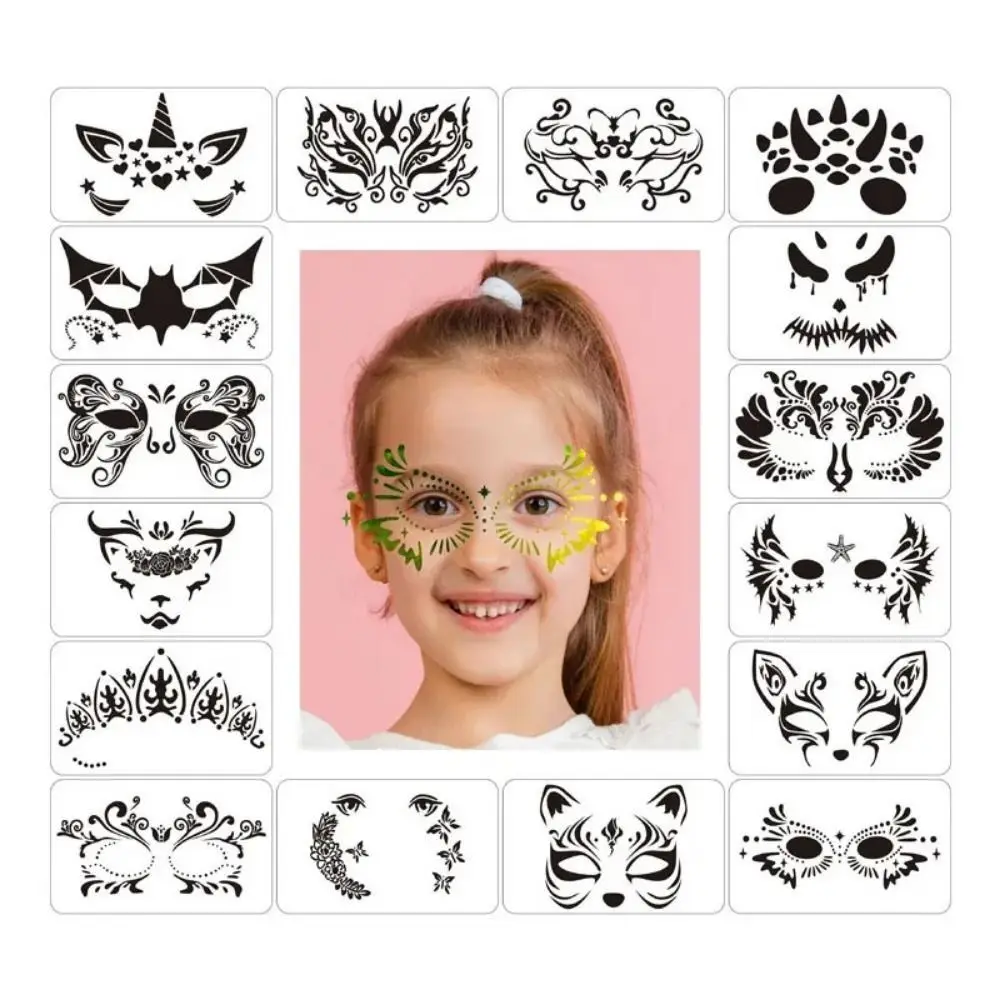 Hand Painting Body Painting Aid Tattoo Stencil Temporary Waterproof Drawing Painting Stencil Reusable DIY Makeup Art Template