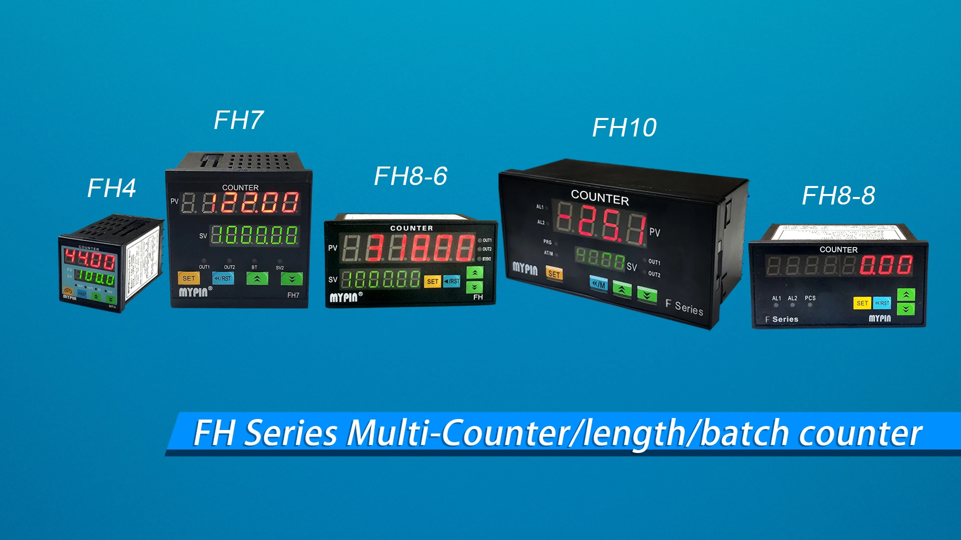 MYPIN FH 시리즈 4 LED 디지털 디스플레이 카운터 길이 측정기(FH4-4CRNB)