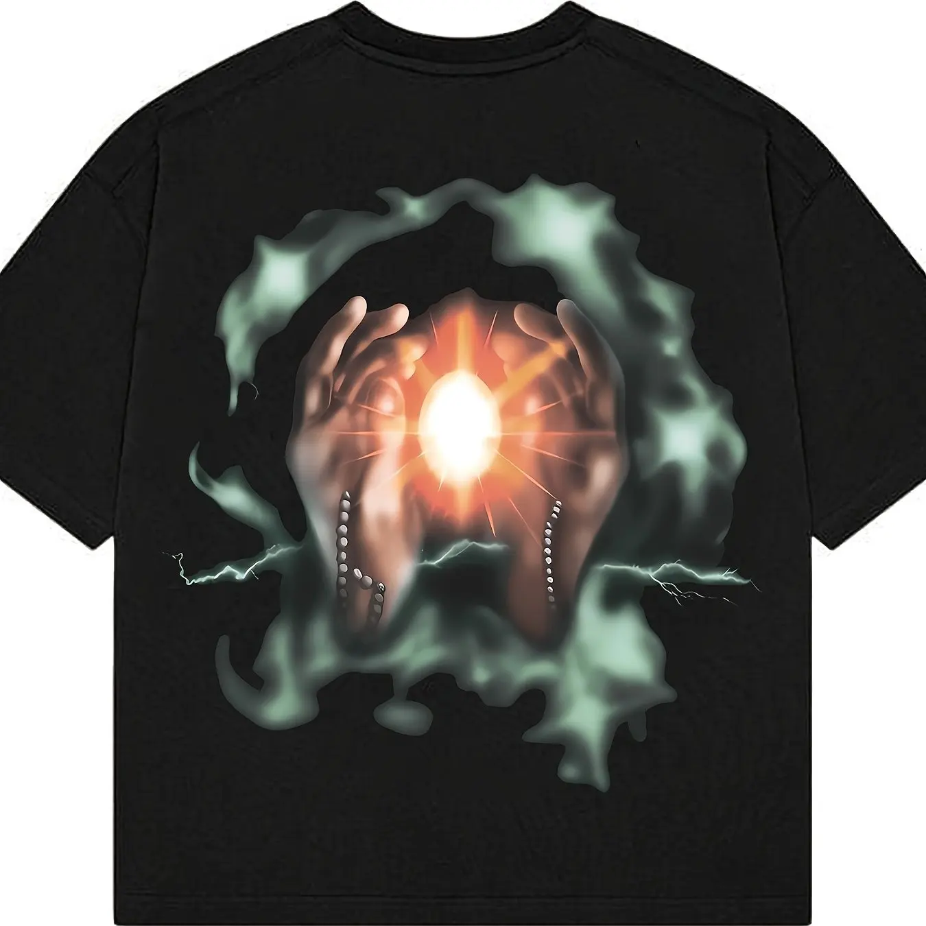 Men's T-shirt: Hold The Light - Fashionable and Casual Style Y2K Street Style Top for Daily Dressing and Street Trendy Style