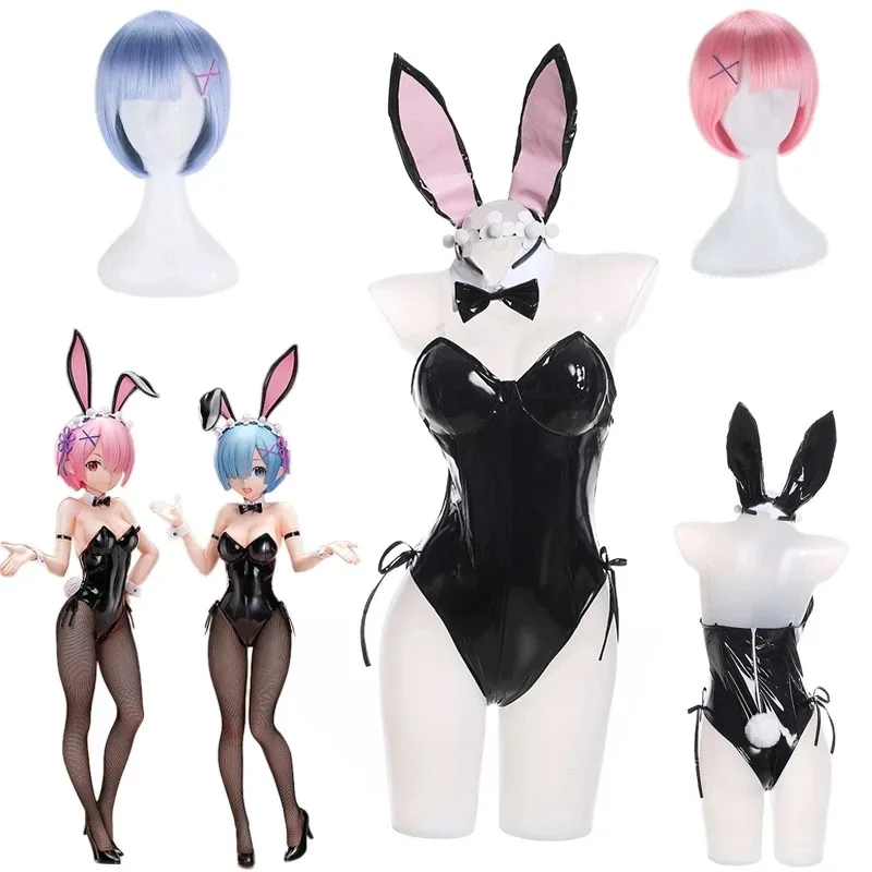 lili 123Ram Rem Costume Lamb Re:Life In A Different World From Zero Cosplay Bunny Black Sexy Halloween Girl Dress W