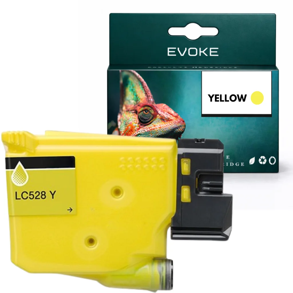 Evoke Compatibele Inkt voor Brother Lc528 Lc-528 Lc-528Y Lc528Y Geel Mfc-J6560Dw J6760Dw J6960Dw J6975Dw J6977Dw