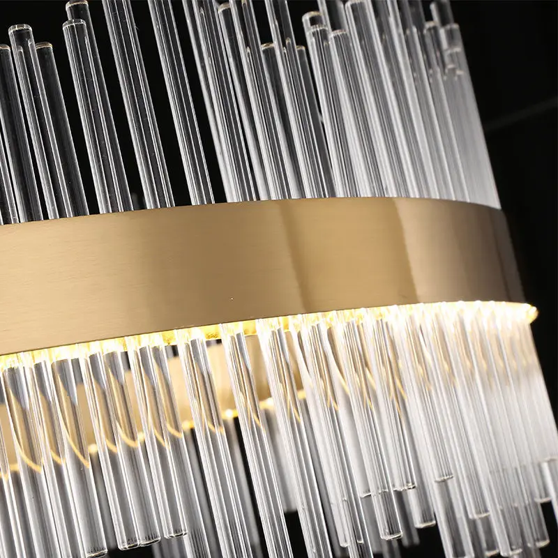 โคมระย้าห้องนั่งเล่นโมเดิร์นหรูหราแสงห้องรับประทานอาหารโคมไฟ Hall จี้ไฟคริสตัลโคมไฟห้องนอน 2025 ใหม่