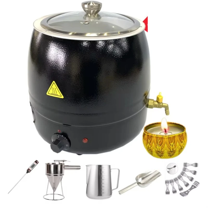 Black Color Large Size Stainless Steel Candle Making Kit Machine Electric Melting Candle Wax Melter