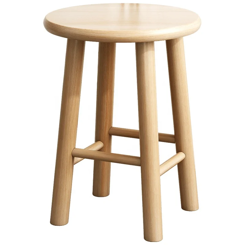 

Wholesale Adult Shoe Changing Stool Wooden Small Round Kids Stools bar Chairs Wood Step Stool for Bathroom on Sale