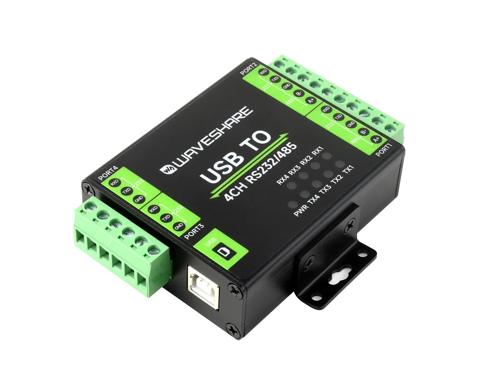 Industrial Isolated USB To RS232/485 Converter, Original FT4232HL Chip, Supports USB To 2-Ch RS232 + 2-Ch RS232/485