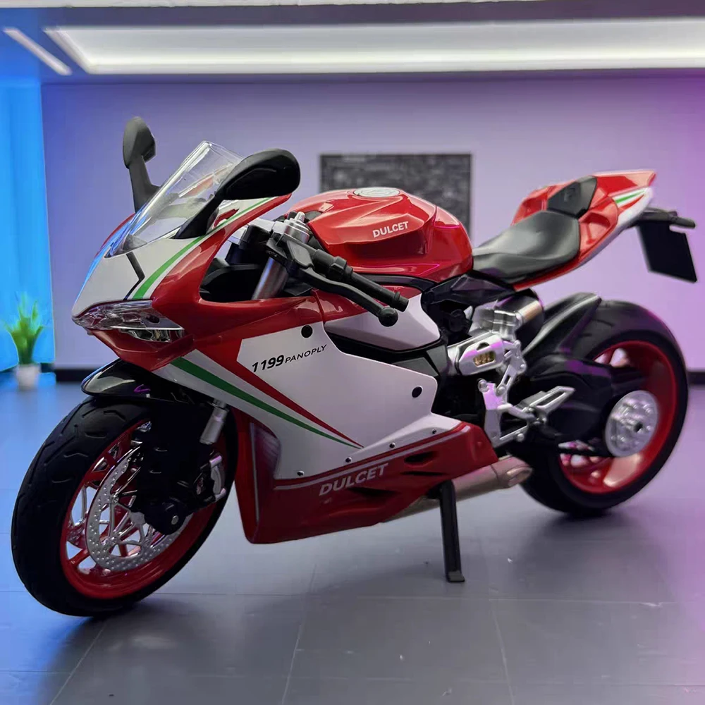 

1:9 сплав, литье под давлением 1199 мотоциклов, модели автомобилей, игрушки, резиновые шины со световым звуком, миниатюрный мотоцикл, идеальные подарки для детей