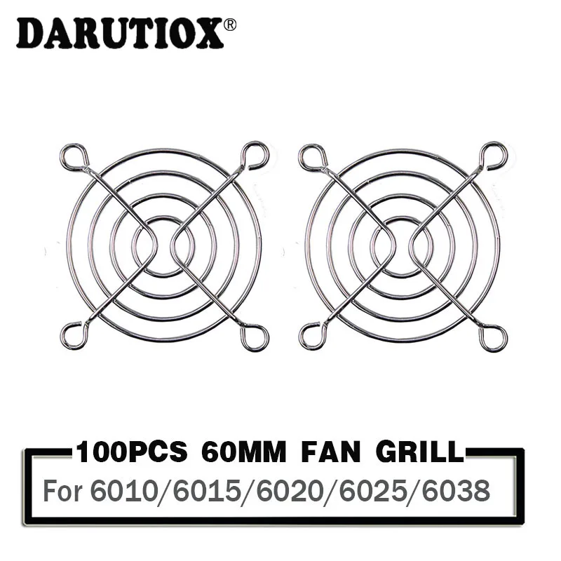 100 Pieces 60mm 6cm 60x60mm Silvery Metal Wire Finger Guard For CPU Fan DC Fan Grill Guard Protector Nickel Plated