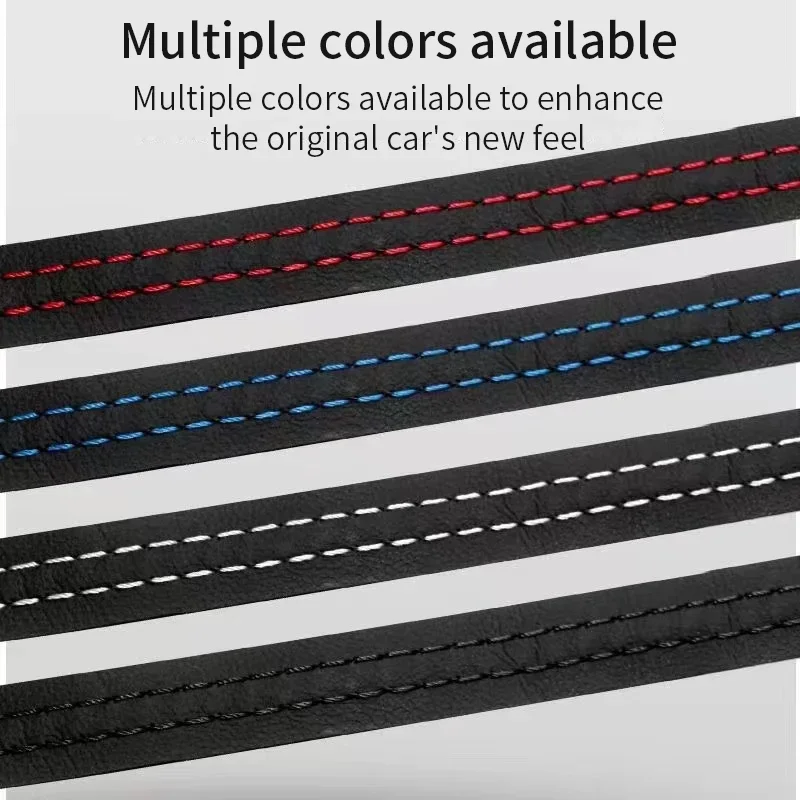 سيارة الداخلية صب تقليم ذاتية اللصق لوحة القيادة الجلود خط الزخرفية الأحمر الأزرق DIY جديلة قطاع سيارة الديكور 0.5/1/2 متر