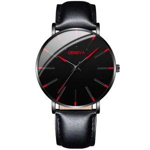 3 PCs/Set Fashion Casual Clock Casual Lederarmband Quarz Handgelenk Watch Men 11 Hauptverkaufssteinbluse - №9