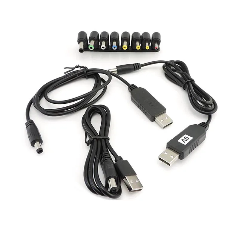 5V do 9V 8.4V 12.6V Kabel zasilający USB Złącze DC 8pin męskie 3.5mm 4.0x1.7mm jack Moduł Step UP Konwerter Adapter wtyczka Q