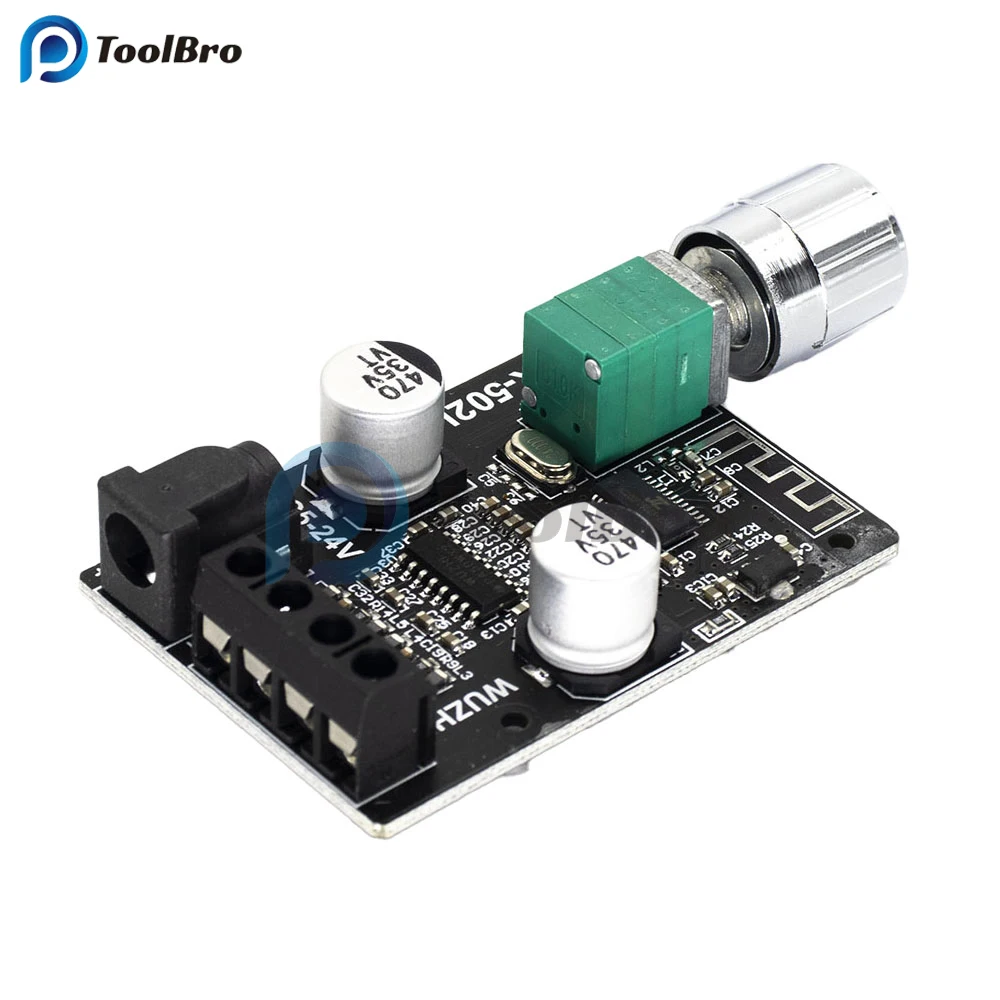 ZK-502L 50W+50W Mini Bluetooth 5.0 Stereo Digital Power Amplifier Board DC 5-24V Audio Amp for Home Car Speaker Subwoofer