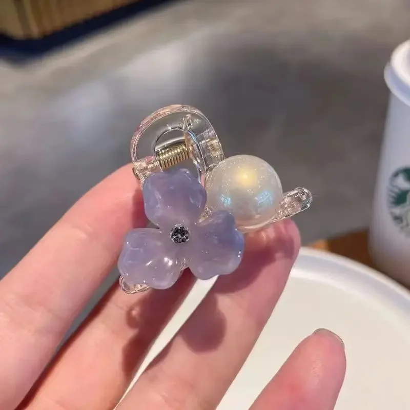 اتجاه 2025! جيلي يشعر الأزهار اللؤلؤ مقاطع شفافة الجنية الشعر السيطرة لطيف الجانب/الجبهة مقاطع الشعر الجمالية عالية للفتيات #5