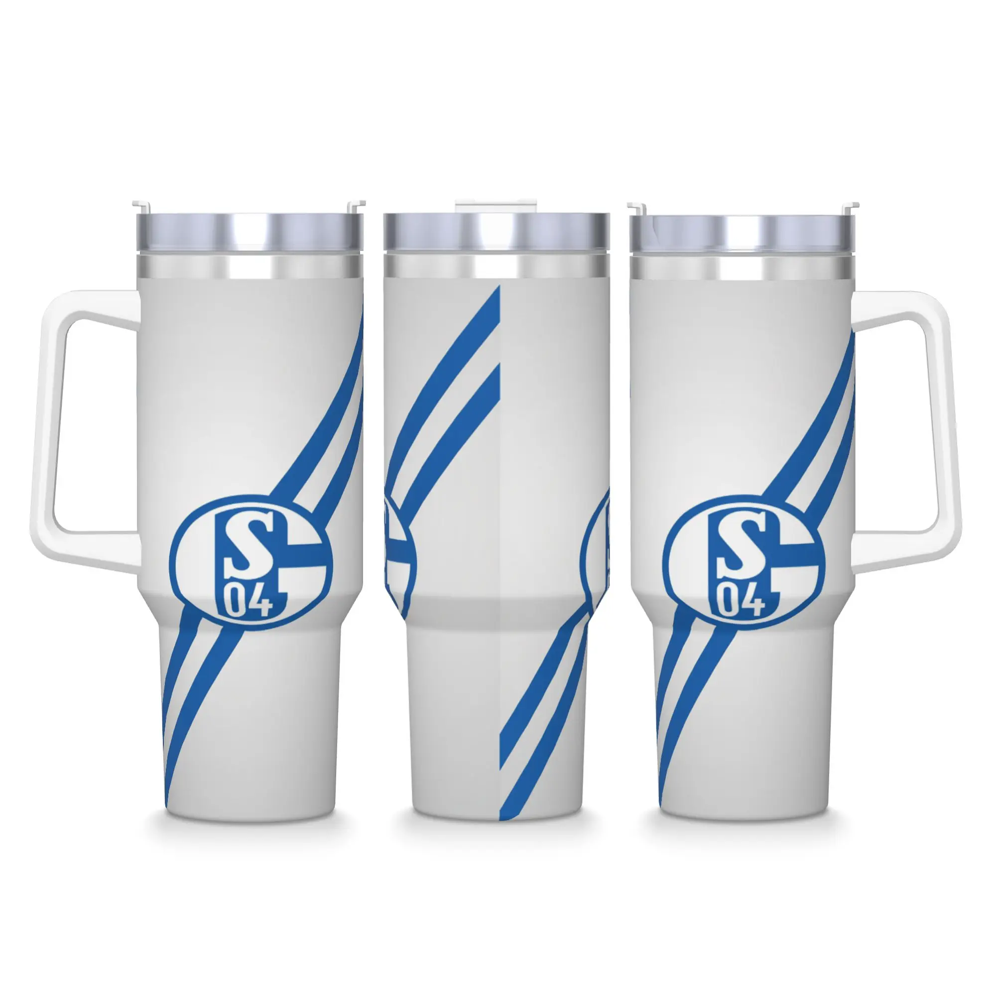 S-Schalke 04 team Tumbler  Cold Drink Water Bottle Keep Heat Stainless Steel Thermal Cups Graphic Driving Car Mugs