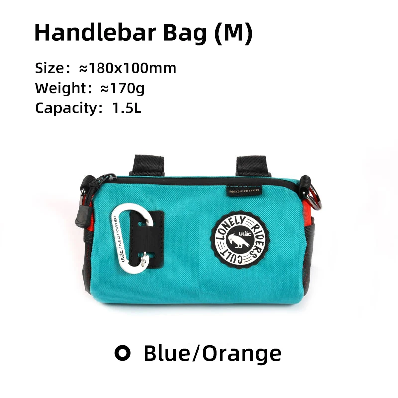 ULAC Neo Porter Cycling Accessories Pouch Waterproof Road Bike Bagpack Bicycle Handlebar Bag 1.1/1.5/2.7L MTB Front Tube Pannier image 3