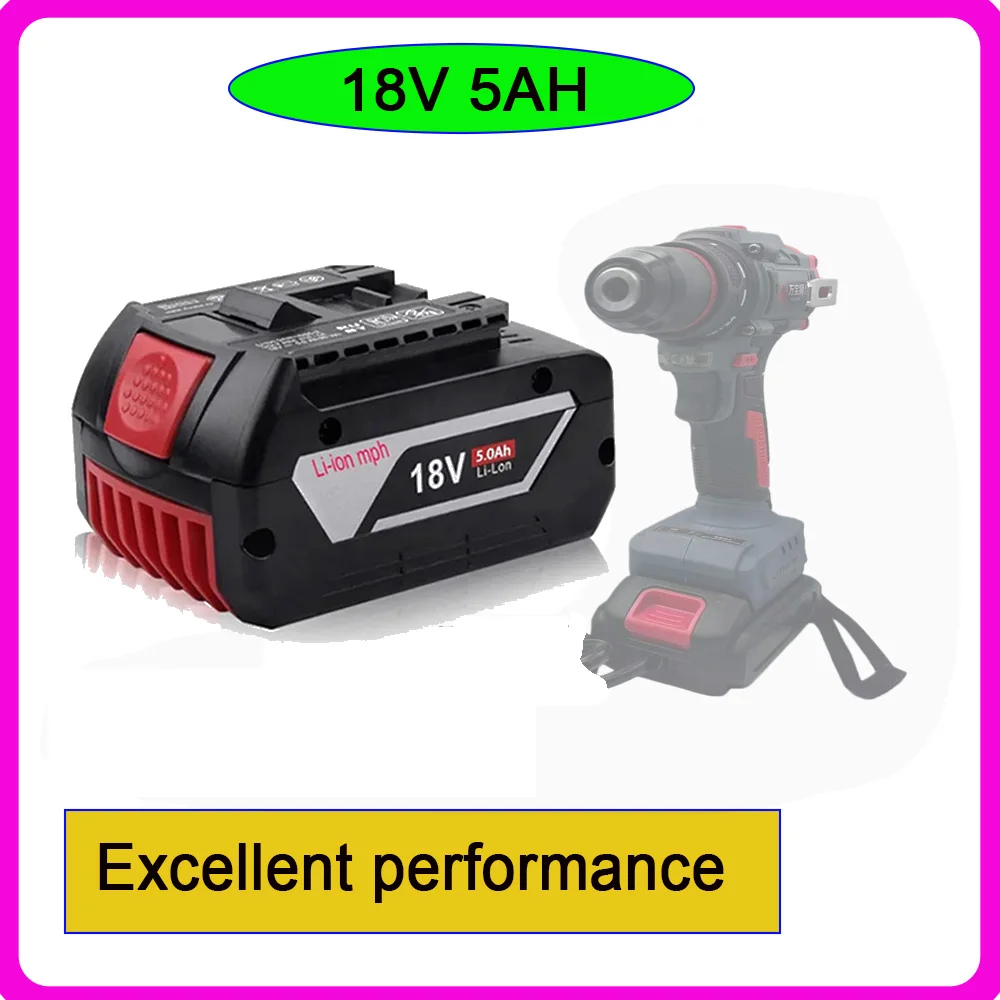 

18V 5000mAh 186500 For Milwaukee M18 Lithium Replacement Battery For Milwaukee 48-11-1860 48-11-1850 48-11-1840 Tool Battery