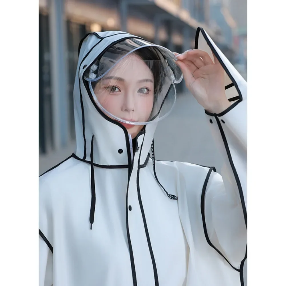 Women's men's raincoat windproof single raincoat impermeable environmental protection travel