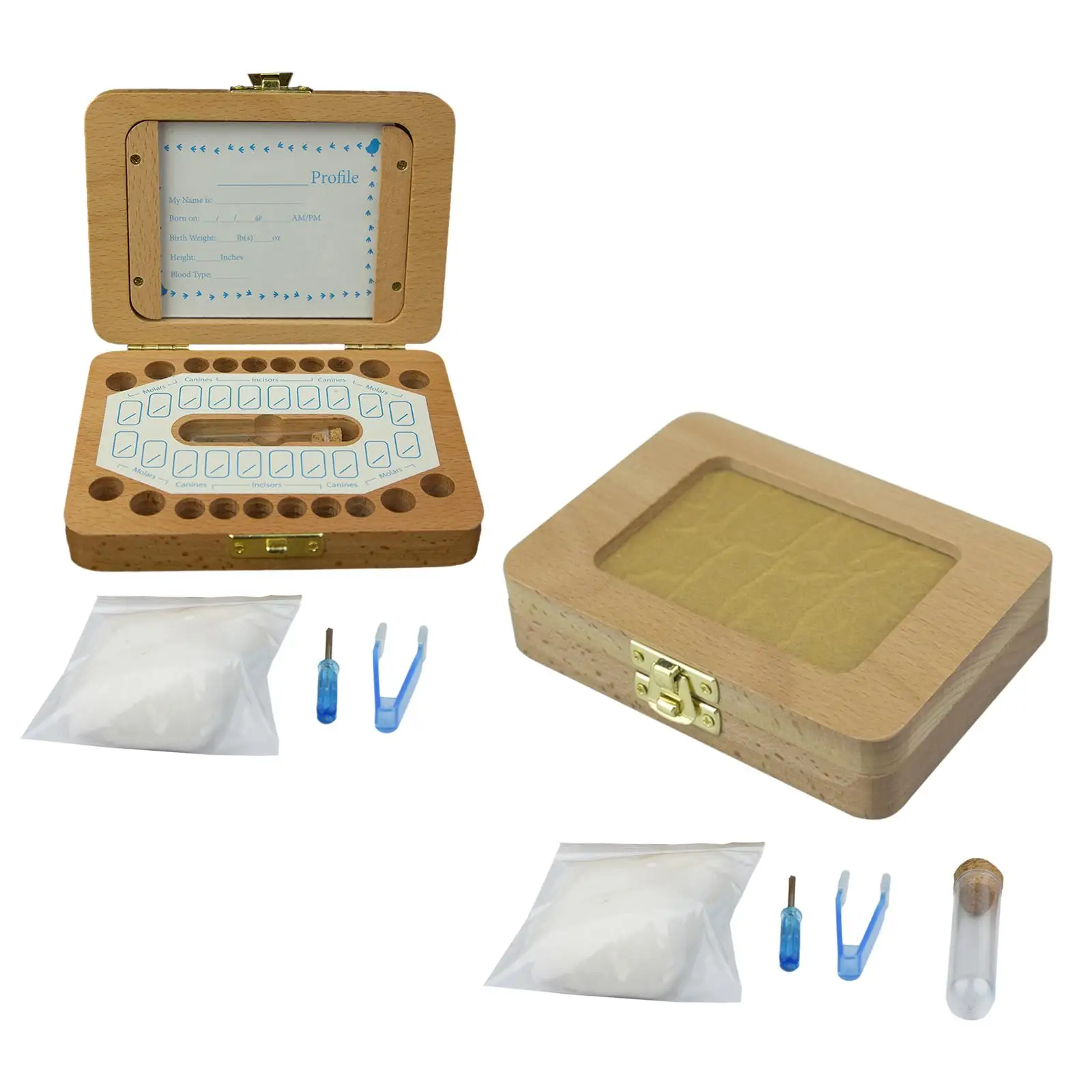 

Коробка для детских зубов на память, контейнер для детских зубов, фоторамка с пинцетом