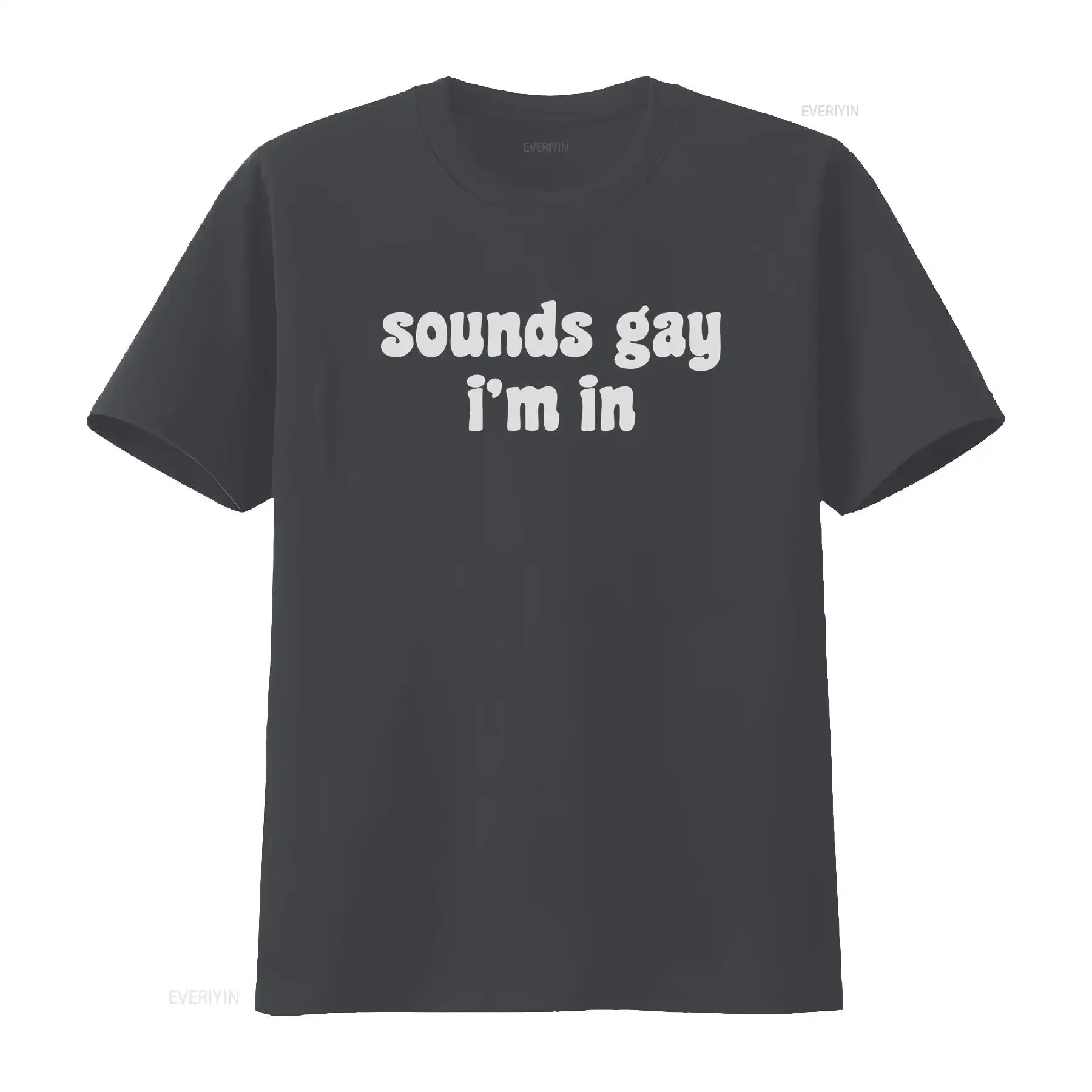 Sounds Gay Im In T Shirt Pride Clothing Inclusive Funny LgbT Lgbtq Statement Rainbow vintage Washed Comfortable Stretched view 4
