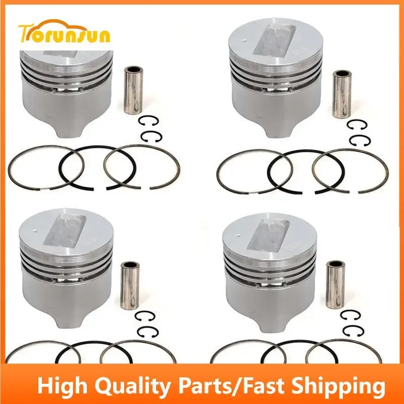 New 4 Sets STD Piston Kit With Ring 32C17-00100 Fit For Mitsubishi S4Q2 Engine 88MM