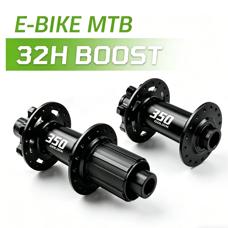 

Втулка Goldix 350 Boost, 32 отверстия, 26T Ratchet, передняя 15x110, задняя 12x148, 141 мм QR, 12-скоростная, Micro Spline HG XD для MTB и электровелосипедов