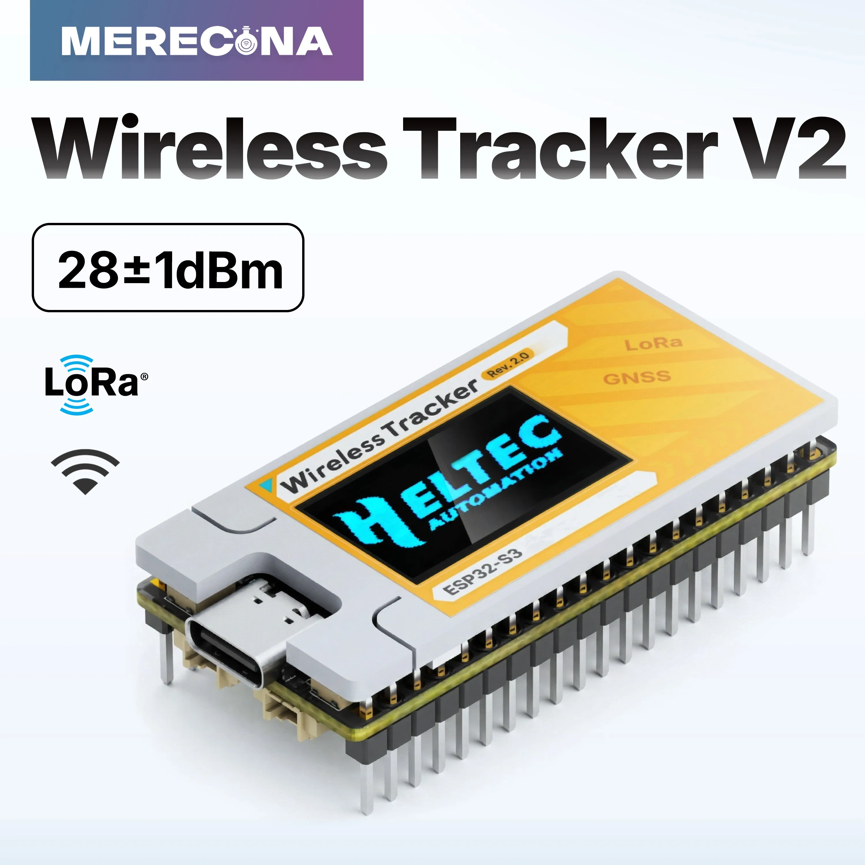 Heltec Tracker V2 MeshCore Lora SX1262 UC6580 Chipset Wireless Tracker TFT-LCD solar interfaces RF Filter support BLE Meshtastic
