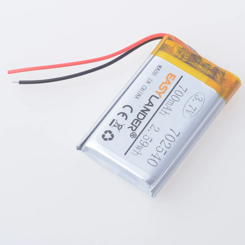 Lipo 충전식 배터리 702540, Mp3 GPS 녹음 펜, 블루투스 스피커 시뮬레이션 로봇 스캐너, 3.7V, 700mAh, 5 개/로트