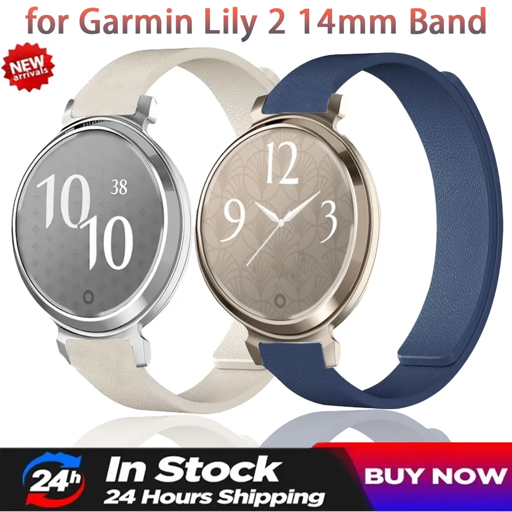 14 mm weiches Silikon-Schlaufenband für Garmin Lily 2, 14 mm magnetisches, bequemes Armband, Garmin Lily 2 14 mm Armband-Zubehör