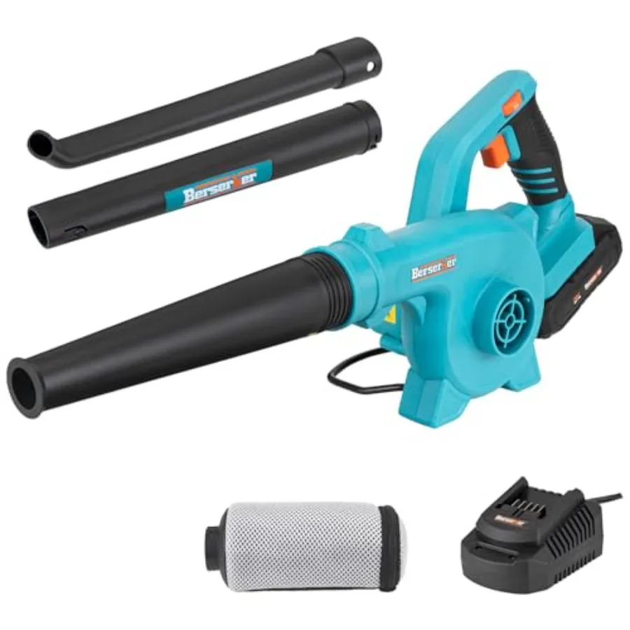 

20V Leaf Blower Cordless 2.0Ah Battery Operated and Charger Included2-in-1 Compact Electric Powered Handheld Lightweight Variab