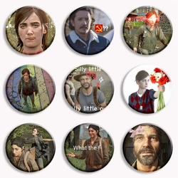 The Last Of Us Part 2 Ellie Button Pin Creative Game Character Funny Meme Brooch Badge Bag Accessories Fans Game Jewelry Gift