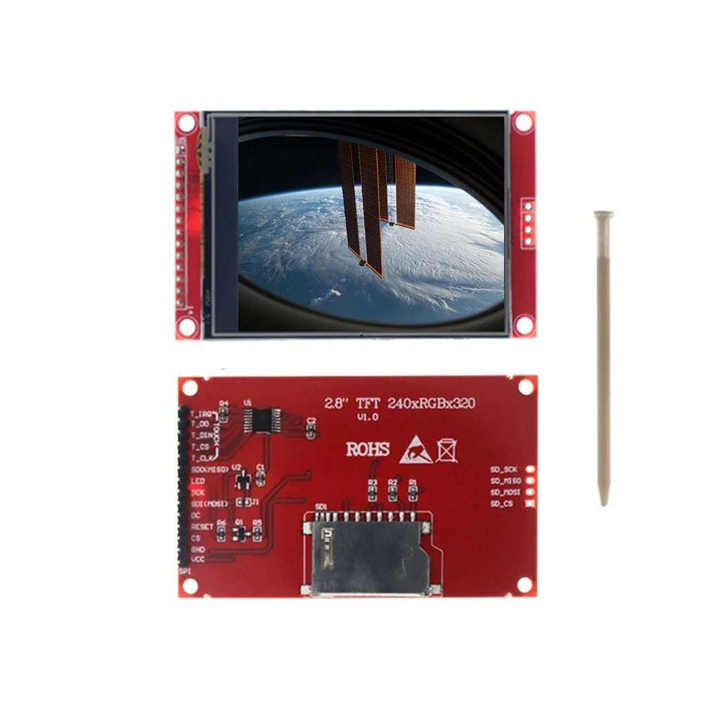2.4/2.8 بوصة TFT LCD وحدة لوحة اللمس 240x320 ILI9341 SPI شاشة تسلسلية مع PCB وقلم اللمس لاردوينو