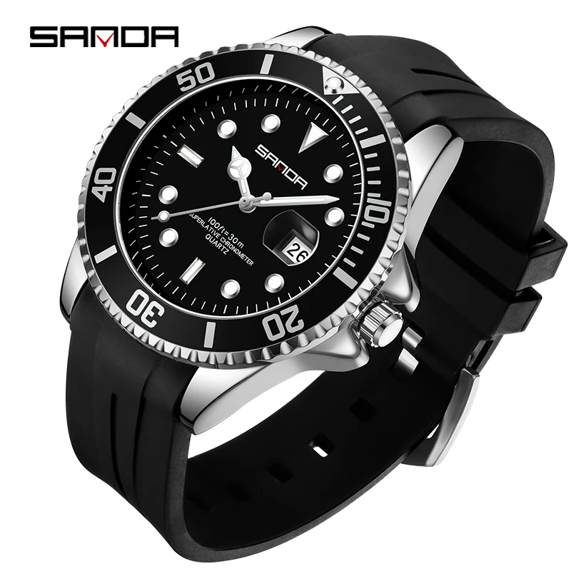 

Men Quartz Watch Chic Cushy Watch Top Luminous Pointer Luxury Waterproof Silicone Quartz Clock Men Relogio Masculino 7018