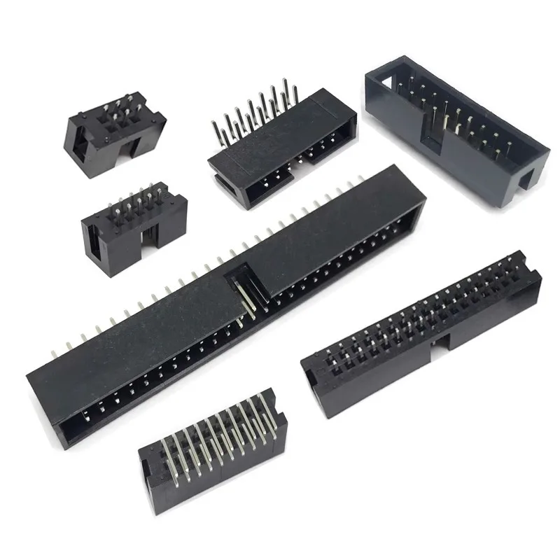 Simple Dc3 Horn Socket Curved Pin 6 10 14 16 20 50 64P Jtag Isp Interface 2.54mm