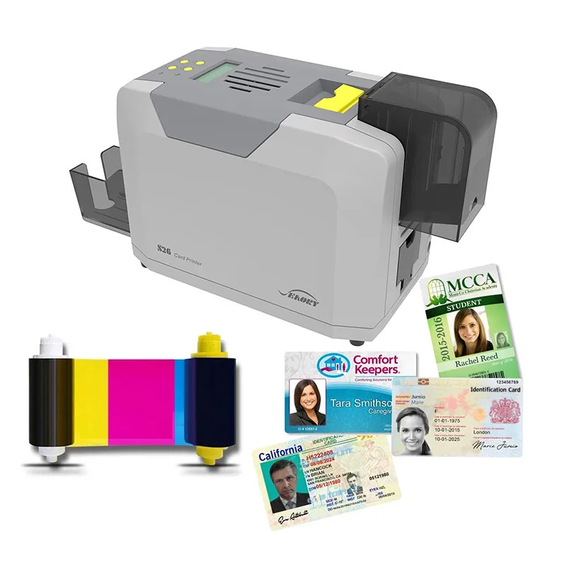 Seaory S26 Single-sided PVC Card Printer ID Dye-sublimation Machine Business Printing IC Access Badge Healthy Student VIP Maker