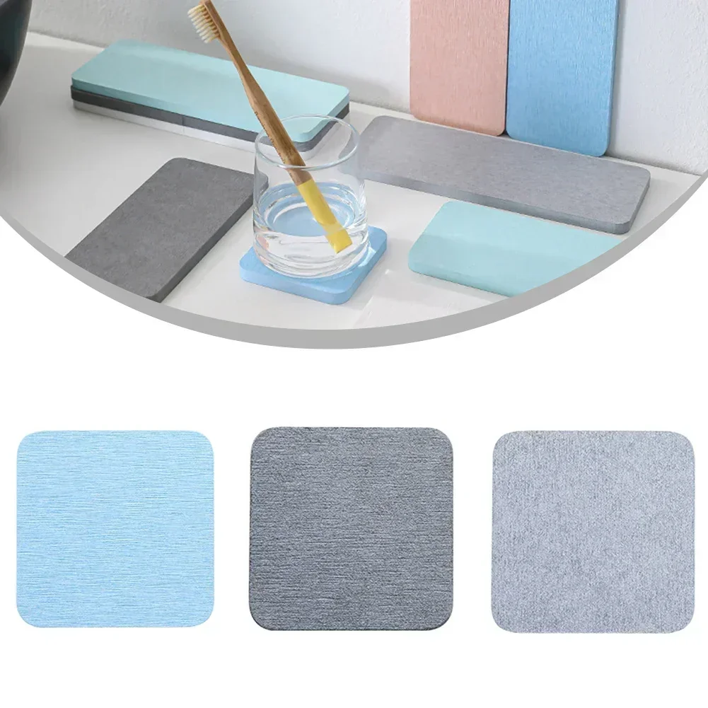 

Water Absorbent Diatomite Coasters Sink Tray Non-slip Strip Bottom Water Absorbing Stone Diatomaceous Earth Kitchen Soap Tray