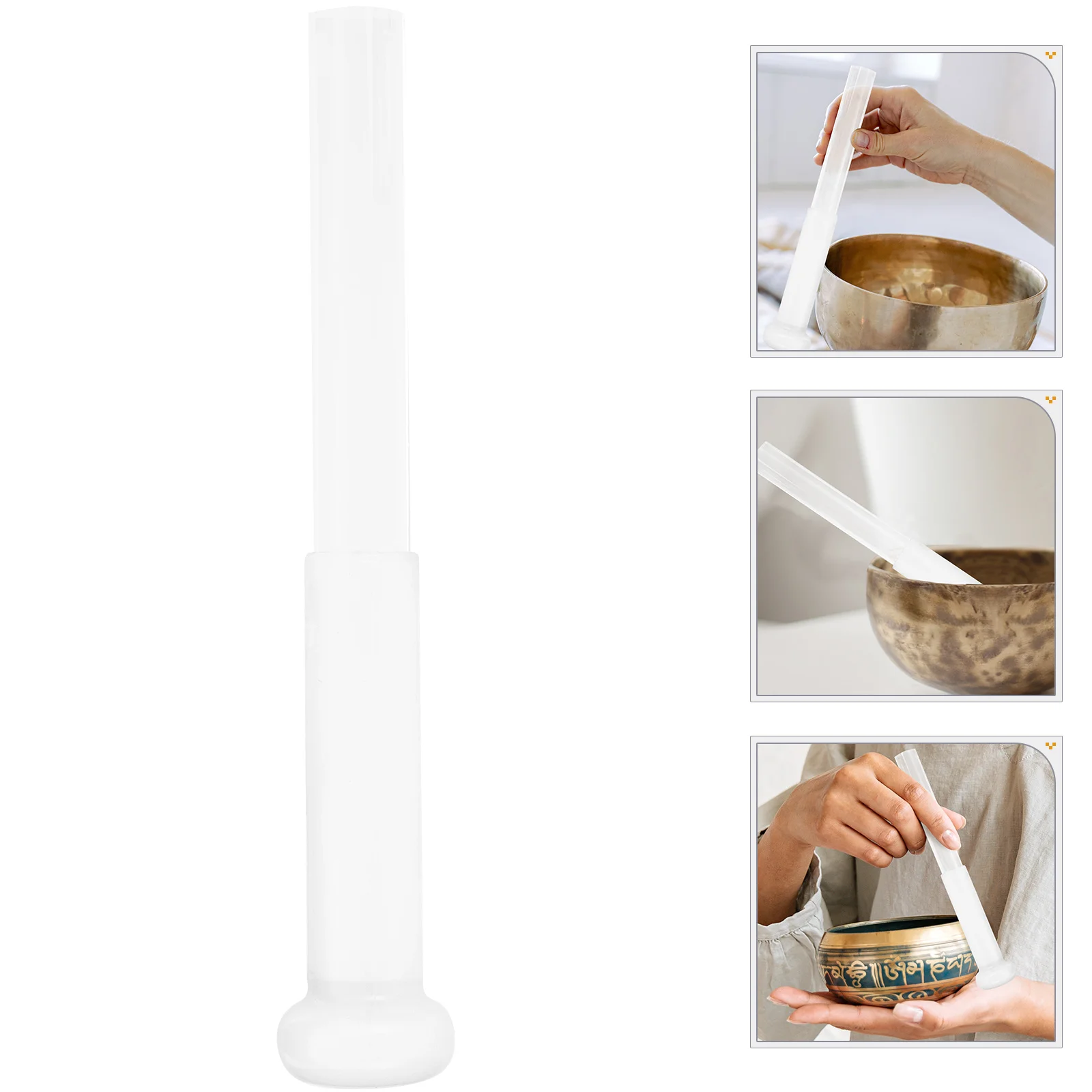 

Crystal Stick Singing Bowl Mallet Acrylic Rod Clear Sound Small Strikers Tibetan Sticks Buddha Prayer Meditations Durable Smooth